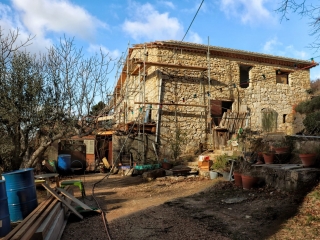 Bâtissage de pierre et parement ancien